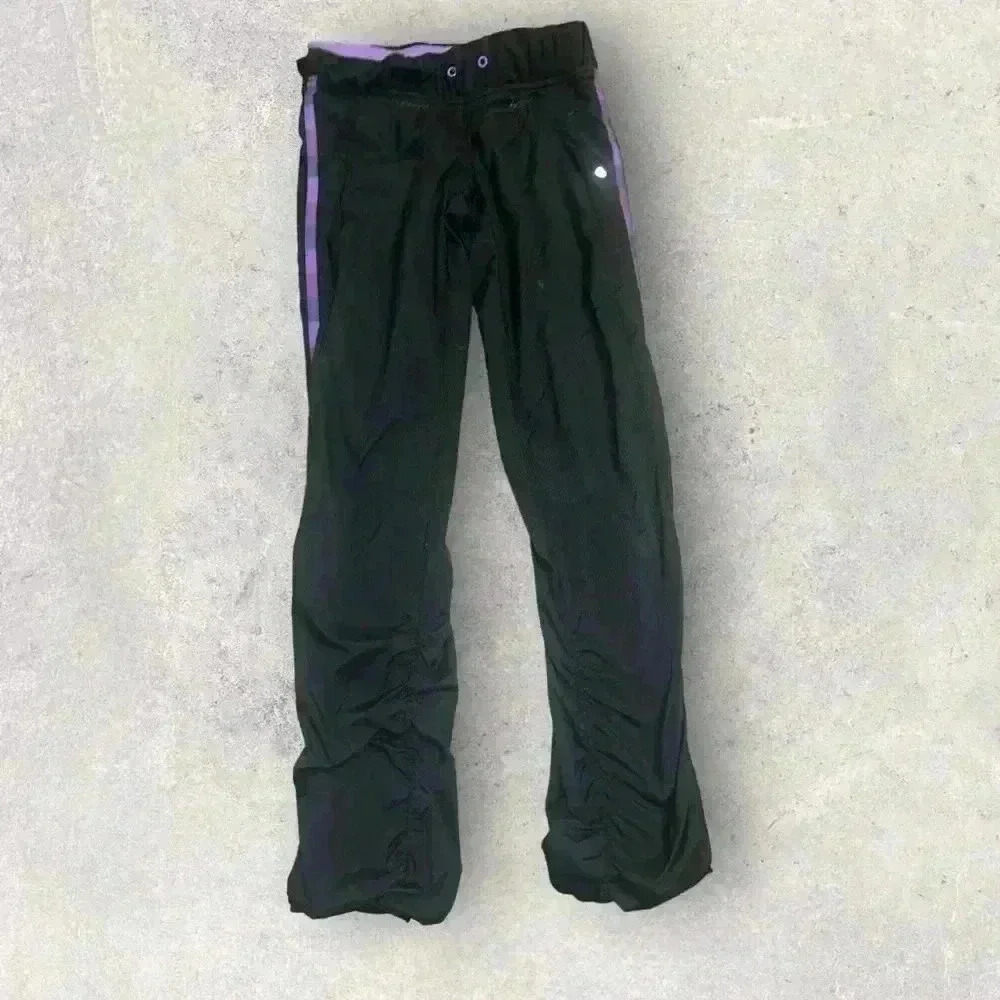 Women's Black and Purple Pants